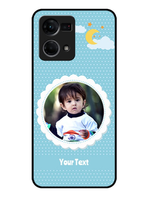 Custom Oppo F21s Pro Personalised Glass Phone Case - Violet Pattern Design