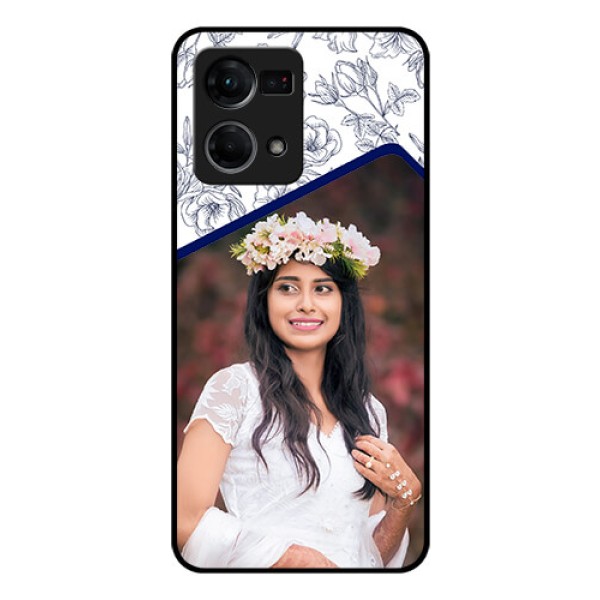 Oppo F21s Pro Personalized Glass Phone Case - Premium Floral Design