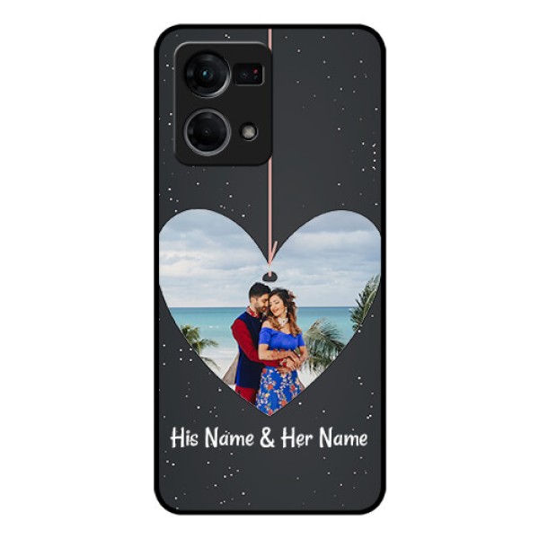 Oppo F21s Pro Custom Glass Phone Case - Hanging Heart Design
