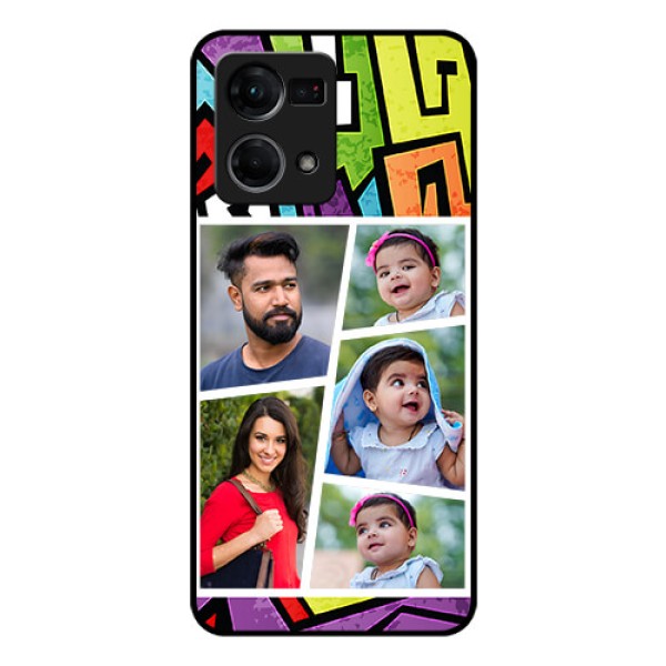 Oppo F21s Pro Custom Glass Phone Case - Graffiti pattern Design
