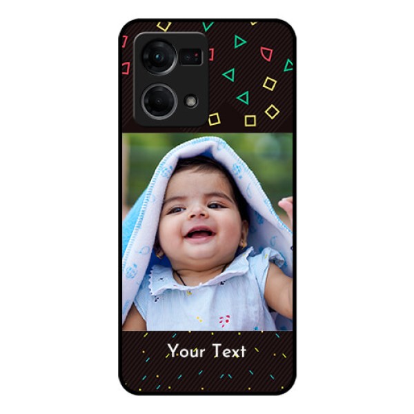 Oppo F21s Pro Custom Glass Phone Case - with confetti birthday design Oppo F21s Pro Custom Glass Phone Case - with confetti birthday design