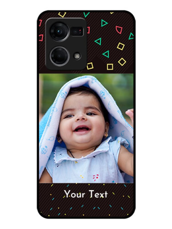 Custom Oppo F21s Pro Custom Glass Phone Case - with confetti birthday design