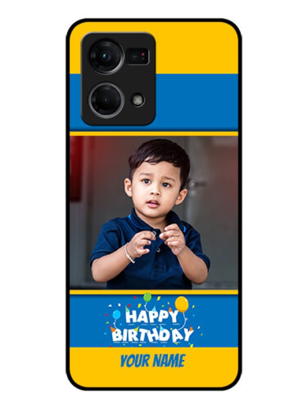 Custom Oppo F21s Pro Custom Glass Mobile Case - Birthday Wishes Design