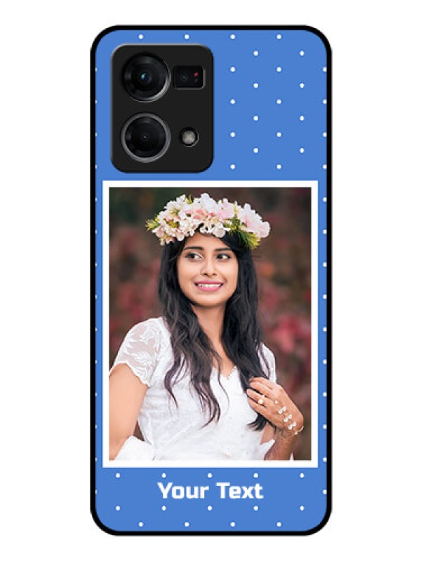 Custom Oppo F21s Pro Photo Printing on Glass Case - Polka dots design