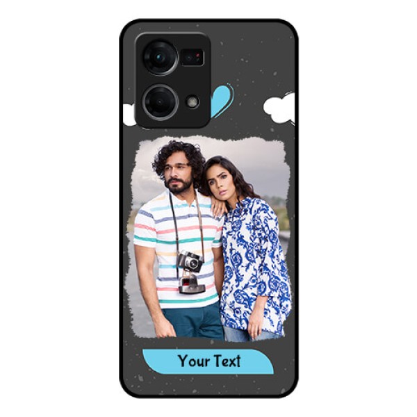 Oppo F21s Pro Custom Glass Phone Case - Splashes with love doodles Design Oppo F21s Pro Custom Glass Phone Case - Splashes with love doodles Design