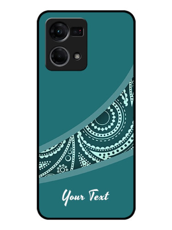 Custom Oppo F21s Pro Photo Printing on Glass Case - semi visible floral Design