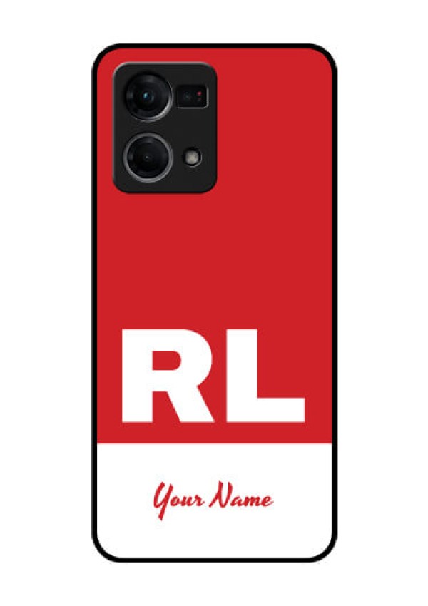 Oppo F21s Pro Personalized Glass Phone Case - dual tone custom text Design