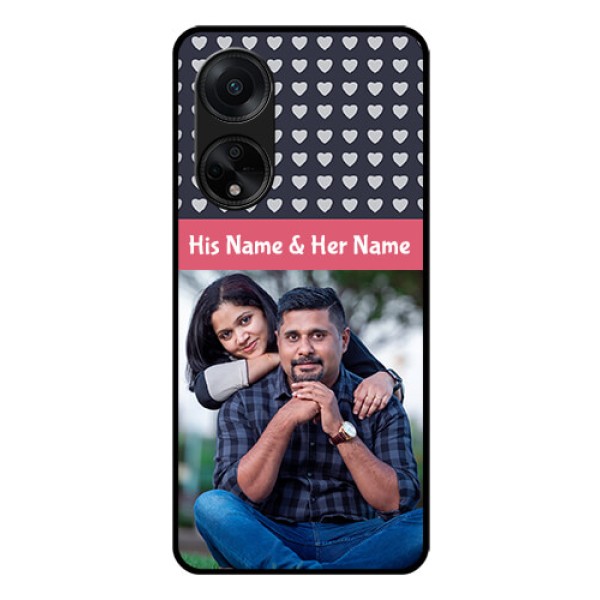 Oppo F23 5G Custom Glass Mobile Case - Love Symbols Design