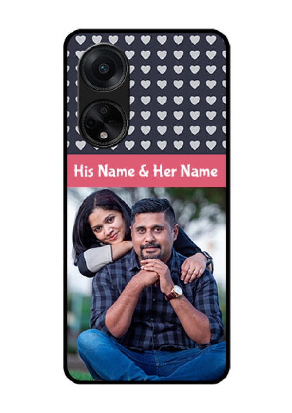 Oppo F23 5G Custom Glass Mobile Case - Love Symbols Design