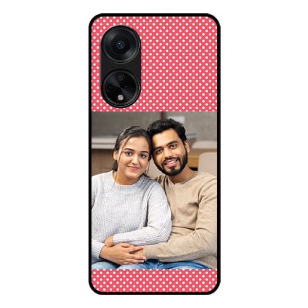 Oppo F23 5G Custom Glass Phone Case - White Dotted Design