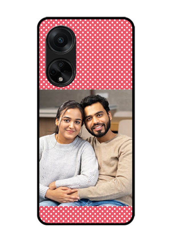 Oppo F23 5G Custom Glass Phone Case - White Dotted Design