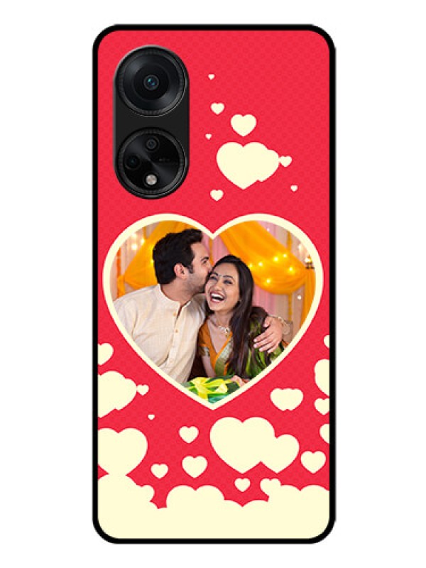 Custom Oppo F23 5G Custom Glass Mobile Case - Love Symbols Phone Cover Design