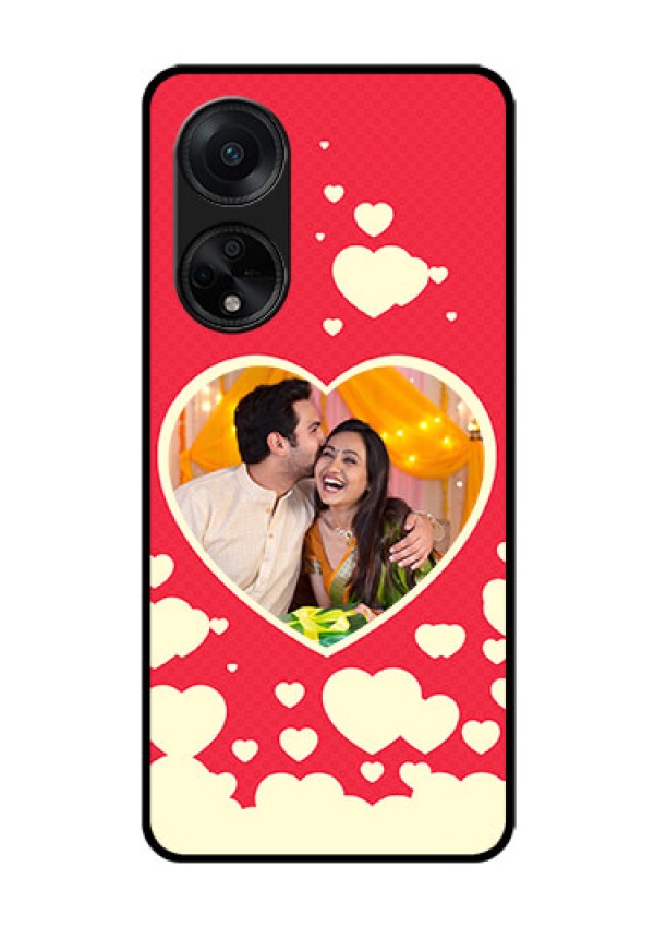 Oppo F23 5G Custom Glass Mobile Case - Love Symbols Phone Cover Design