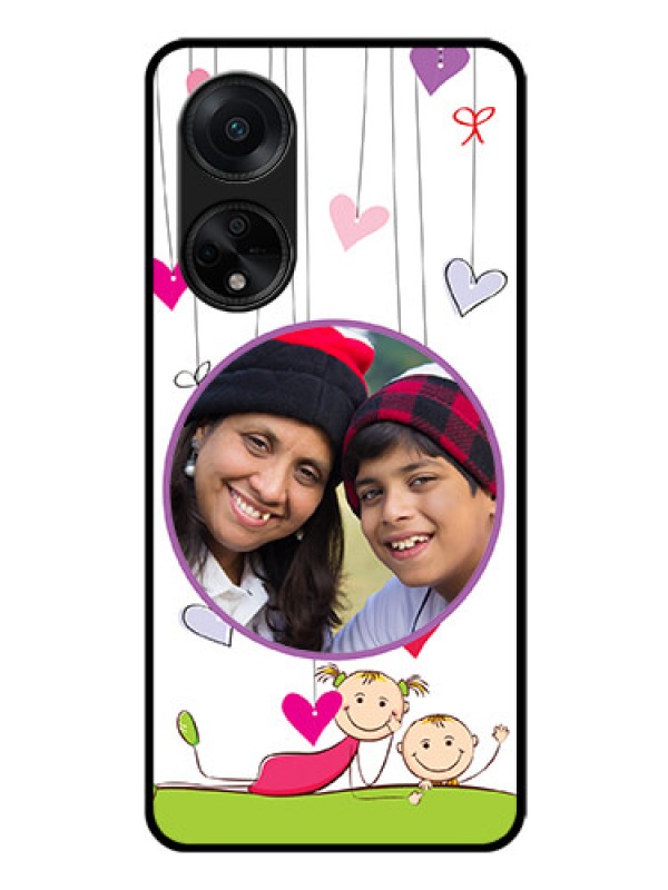 Custom Oppo F23 5G Photo Printing on Glass Case - Cute Kids Phone Case Design