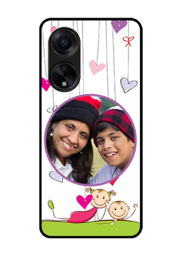 Oppo F23 5G Photo Printing on Glass Case - Cute Kids Phone Case Design