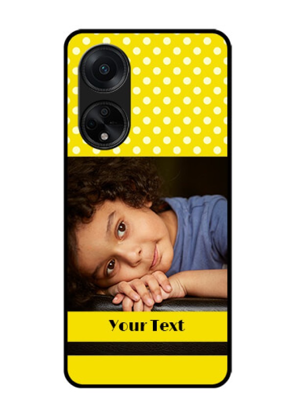 Oppo F23 5G Custom Glass Phone Case - Bright Yellow Case Design
