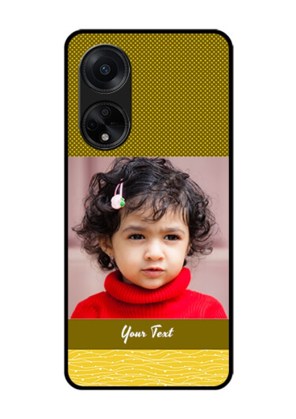 Oppo F23 5G Custom Glass Phone Case - Simple Green Color Design