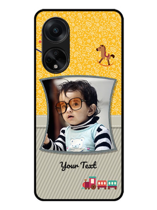 Custom Oppo F23 5G Personalized Glass Phone Case - Baby Picture Upload Design