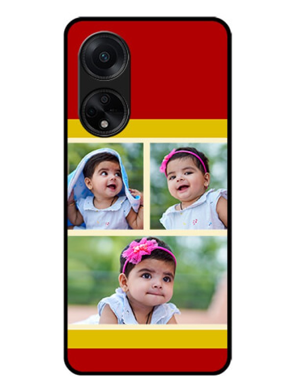Custom Oppo F23 5G Custom Glass Mobile Case - Multiple Pic Upload Design