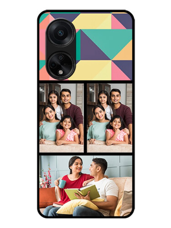 Custom Oppo F23 5G Custom Glass Phone Case - Bulk Pic Upload Design