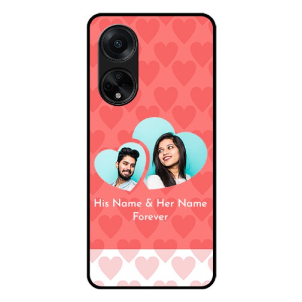 Oppo F23 5G Personalized Glass Phone Case - Couple Pic Upload Design Oppo F23 5G Personalized Glass Phone Case - Couple Pic Upload Design