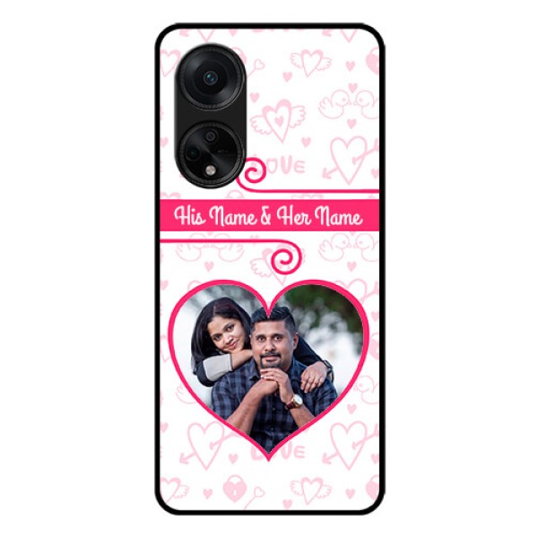 Oppo F23 5G Personalized Glass Phone Case - Heart Shape Love Design Oppo F23 5G Personalized Glass Phone Case - Heart Shape Love Design