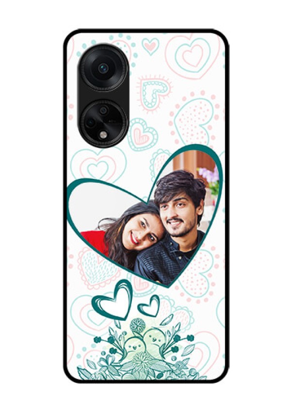 Oppo F23 5G Photo Printing on Glass Case - Premium Couple Design