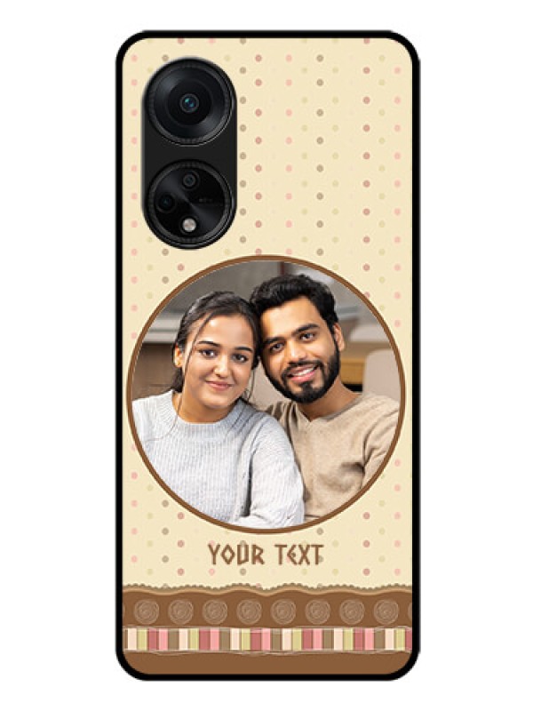 Custom Oppo F23 5G Custom Glass Mobile Case - Brown Dotted Mobile Case Design