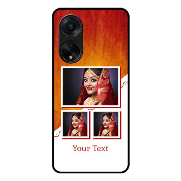Oppo F23 5G Custom Glass Phone Case - Wedding Memories Design