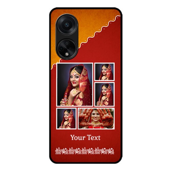 Oppo F23 5G Personalized Glass Phone Case - Wedding Pic Upload Design