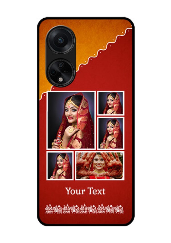 Oppo F23 5G Personalized Glass Phone Case - Wedding Pic Upload Design
