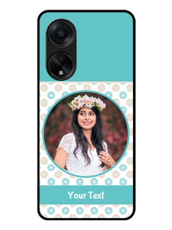 Custom Oppo F23 5G Custom Glass Mobile Case - Beautiful Flowers Design