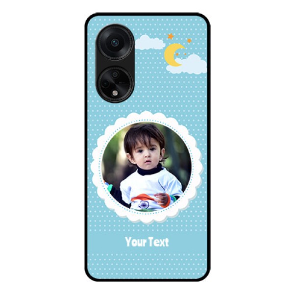 Oppo F23 5G Personalised Glass Phone Case - Violet Pattern Design