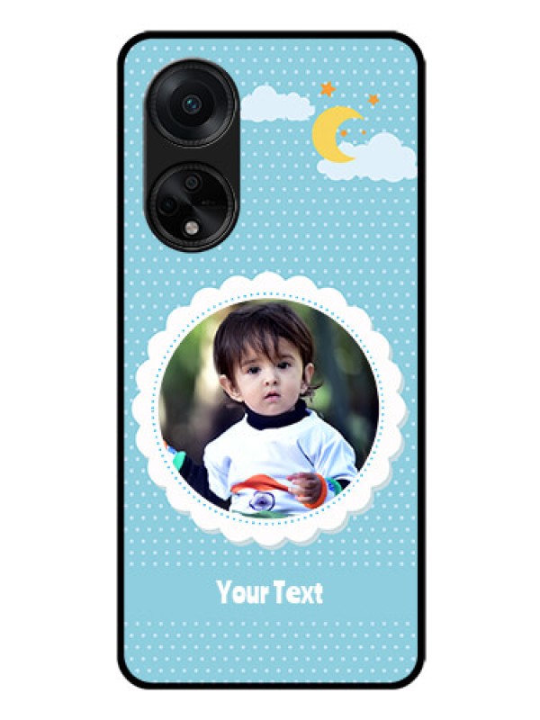 Custom Oppo F23 5G Personalised Glass Phone Case - Violet Pattern Design