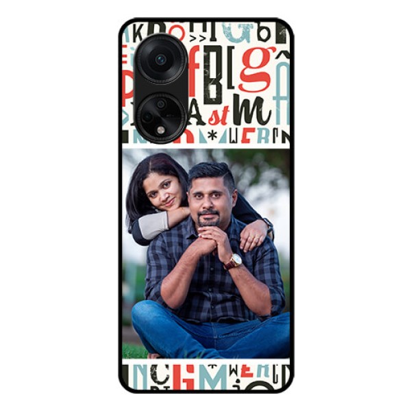 Oppo F23 5G Personalized Glass Phone Case - Alphabet Design