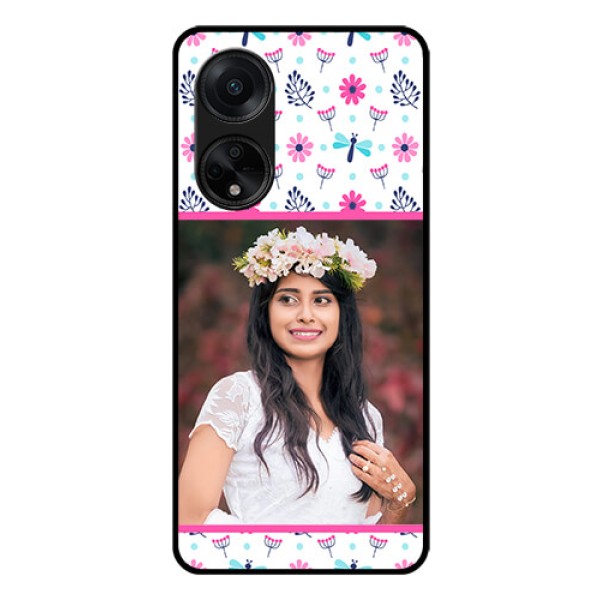 Oppo F23 5G Photo Printing on Glass Case - Colorful Flower Design Oppo F23 5G Photo Printing on Glass Case - Colorful Flower Design