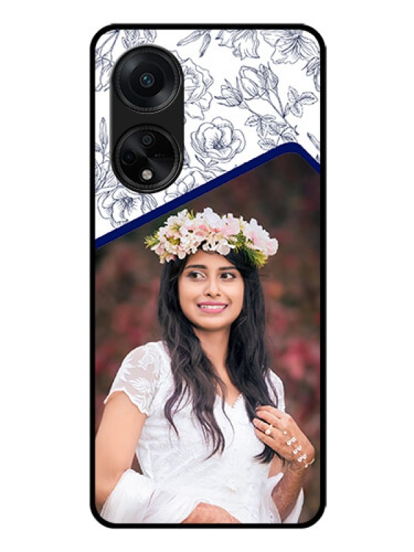 Custom Oppo F23 5G Personalized Glass Phone Case - Premium Floral Design