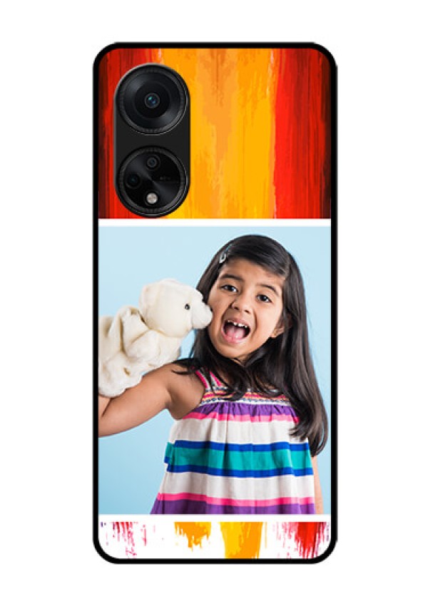 Oppo F23 5G Personalized Glass Phone Case - Multi Color Design