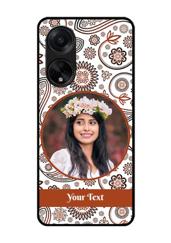Oppo F23 5G Custom Glass Mobile Case - Abstract Flower Design