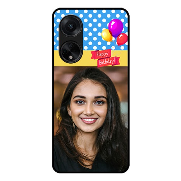 Oppo F23 5G Custom Glass Mobile Case - Happy Birthday Design