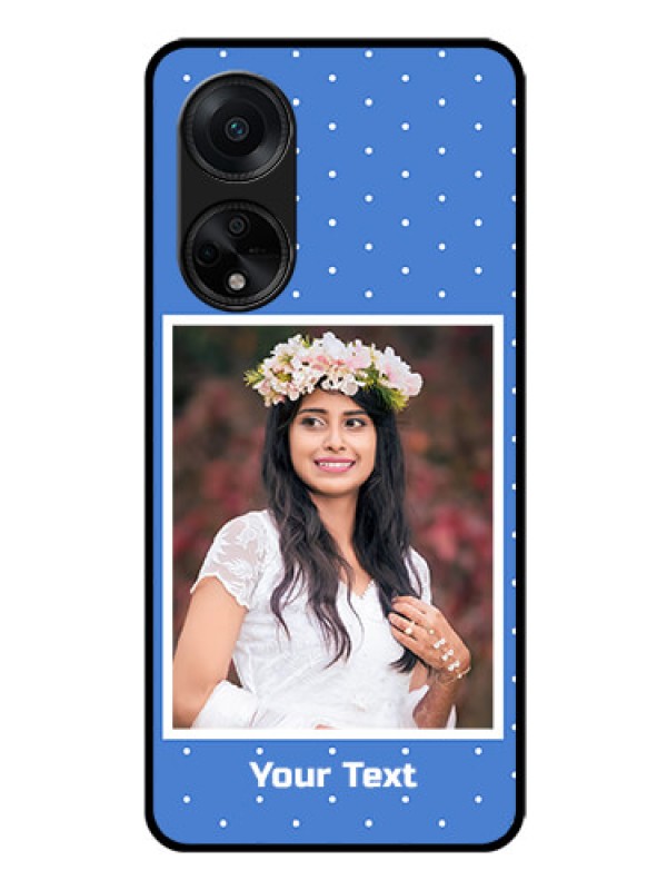 Custom Oppo F23 5G Photo Printing on Glass Case - Polka dots design