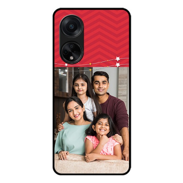 Oppo F23 5G Personalized Glass Phone Case - Happy Family Design