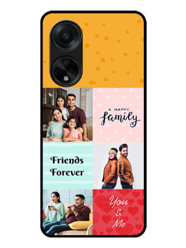 Custom Oppo F23 5G Personalized Glass Phone Case - Images with Quotes Design
