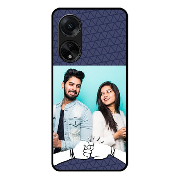Oppo F23 5G Photo Printing on Glass Case - with Best Friends Design