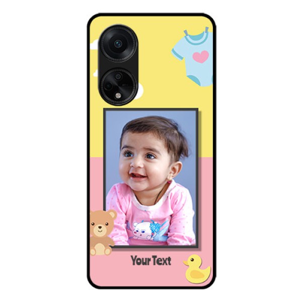 Oppo F23 5G Photo Printing on Glass Case - Kids 2 Color Design