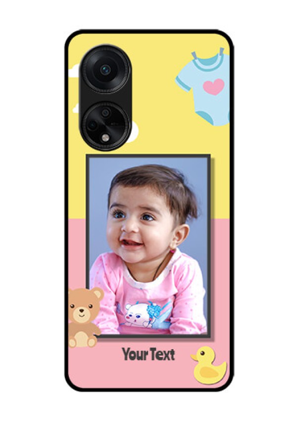 Oppo F23 5G Photo Printing on Glass Case - Kids 2 Color Design