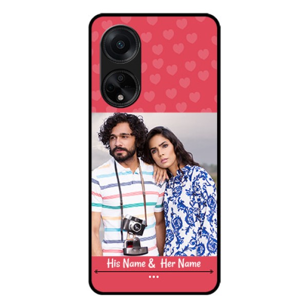Oppo F23 5G Photo Printing on Glass Case - Simple Love Design