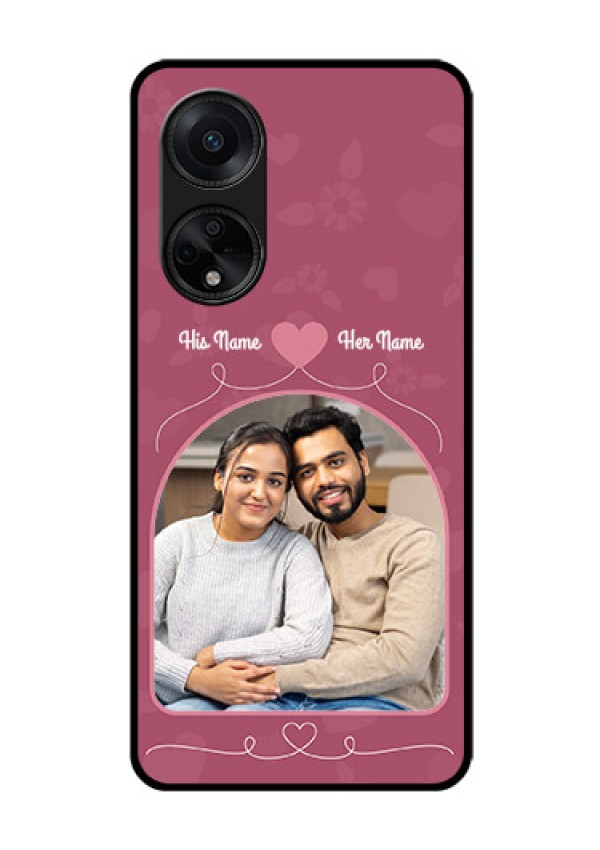 Oppo F23 5G Photo Printing on Glass Case - Love Floral Design