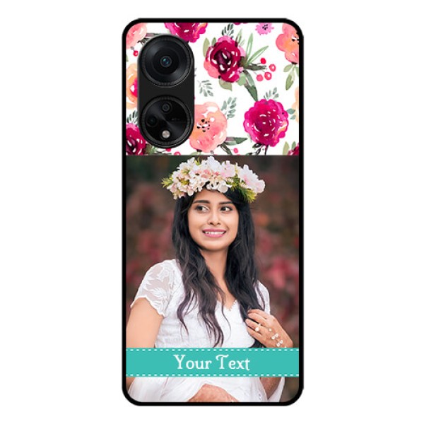 Oppo F23 5G Custom Glass Phone Case - Watercolor Floral Design Oppo F23 5G Custom Glass Phone Case - Watercolor Floral Design