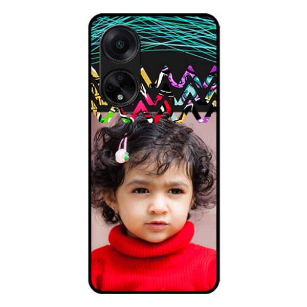 Oppo F23 5G Personalized Glass Phone Case - Neon Abstract Design